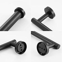 KES Set Accessori da Bagno 3 Pezzi Include Portasciugamani Porta Rotolo Carta Igienica Appendiabito Acciaio Inossidabile SUS304 Autoadesiva Nero Opaco, LA20BKDG-32