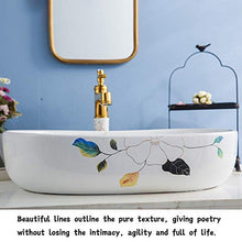 Lavabo Bianco Modello in Ceramica sopra Counter Basin per Aumentare Ovale Lavabo Bacino Bagno Lavabo Art Basin Home G