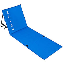 TecTake Materassino da Spiaggia Imbottito Schienale Regolabile - Disponibile in Diversi Colori - (Blu | No. 402441)