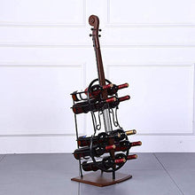 XUSHEN-HU Creativo Violino Modeling Metallo del Ferro Grande Vino Telaio Casa
