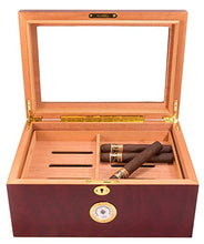 SMEJS Cigar Box-25-50 Cigar Humidor Desktop Finitura Mogano