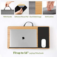 ergomi, Lapdesk per la casa, l'ufficio con morbido cuscino, bifacciale, ideale per l'utilizzo di laptop, grande, legno. - Arredi Casa