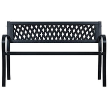 VidaXL - Panca da giardino, 125 cm, colore: Nero