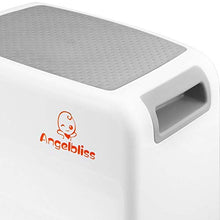 Angelbliss Sgabello a due gradini per bambini,Baby 2 Sgabello da passeggio,Sedile per addestramento per WC,Sgabello da pediera per bambini,cucina,bagno（Grigio Set di due pezzi）