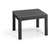 Keter Emma Balcony Set, Set Mobili da Giardino in Rattan con 2 Poltrone e Tavolino , Grafite