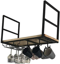 XHCP Portabottiglie da Parete in Legno per Vino o liquore | Organizzatore di Rack per calici