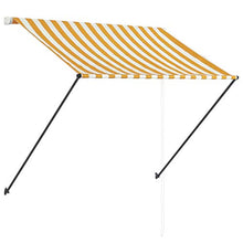 VidaXL - Tenda da sole retrattile con LED, 100 x 150 cm, giallo e bianco