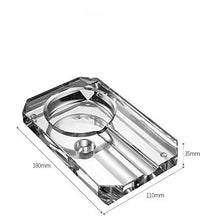 NIHAOA Accessori del Sigaro 1 Cigar Trasparente Motivo Ornamentale Cristallo Cigar Ashtray