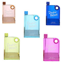 Fgyhty 380ml Piatto Bottiglia di Acqua A5 Memo Notebook plastica Trasparente della Prova della Perdita Sport Bottiglia Viaggi