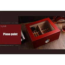 TGhosts Cigar Humidor, Fatto a Mano Cigar Humidor, Cedar Cigar Box Desktop con umidificatore e igrometro, Piano in Vetro for 50 sigari