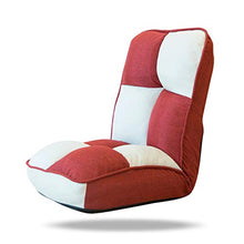 MeiMei Sedia pigra Singola Sedia Pieghevole per Computer Sedia Pigro Sedia a Dondolo (Color : Red+White)