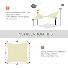 Outsunny Tenda Tendone Parasole Triangolare Tenda a Vela (Colore: Bianco Avorio, Dimensione: 3x3x3m)