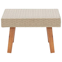 FAMIROSA Tavolino da Giardino in Polyrattan Beige