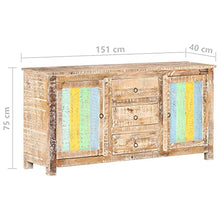 vidaXL Credenza 151x40x75 cm in Legno Grezzo di Acacia