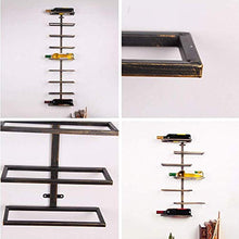 ACUIPP Portabottiglie da parete per 7 bottiglie (Iron Art) | Portabottiglie moderno ed elegante con design in avanti ideale per scaffali per ristoranti bar Arredamento per la casa quotidiano ecc Dfvv