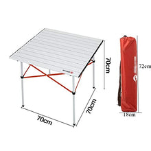 Scrivanie per Computer di casa Tavolo da Esterno Tavolo da Barbecue Tavolo Pieghevole Portatile (Colore: Argento, Dimensioni: 707070 cm)