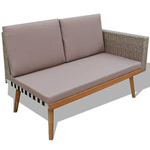 FAMIROSA Set Divani da Giardino 4 pz con Cuscini in Polyrattan Grigio-3133