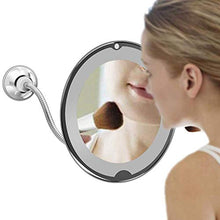 BD.Y Specchi per Trucco Specchio ingranditore LED 10X Specchio con Luce LED Rotazione 360 Specchio Flessibile per Bagno