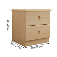 Comodino in Legno Comodino Piccola Camera Letto Tavolino Mobili Stoccaggio con 2 Cassetti Montaggio Facile