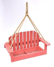Lampade-Fiori Altalena 14B248-9 Altalena da Giardino 39 cm Mangime per Uccelli o Porta-Piante (Rosso)