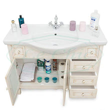 Mobile da Bagno in Legno DECAPE' con LAVABO in Ceramica E SPECCHIERA