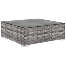 Festnight Set Divani da Giardino con Cuscini in Polyrattan, Set Mobili da Esterno Grigio 13 pz