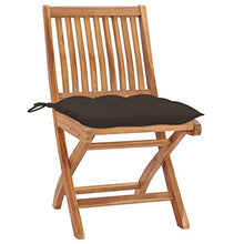 vidaXL Sedie da Giardino 2 pz con Cuscini Talpa in Massello di Teak