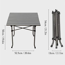 CYYAN Set Tavolo Pieghevole e Sedia da Esterno in Alluminio, Sgabello Sedia da Pesca, Tavolo da Picnic Portatile e Sedia 4 sedie e 1 Tavolo, Nero