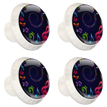 Maniglie per cassetti Manopole per cassetti Manopole rotonde Confezione da 4 per armadietto, cassetti, cassettiere, cassettiere ecc - Nota musicale