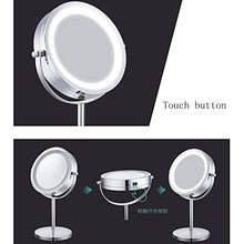 Specchio per Il Trucco, Specchi da Viaggio per Le Donne Specchio per Il Trucco Illuminato A LED, Specchio con Ingrandimento 10X con Luce, Specchio Cosmetico da Appoggio, Bifacciale