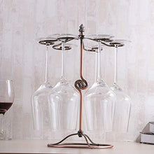 Hanks' shop - Scaffale per bicchieri da vino in ferro da appendere, per bicchieri da vino, con 6 ripiani per bicchieri da vino