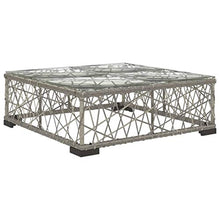 SKM Set Divani da Giardino 10 pz con Cuscini in Polyrattan Grigio D