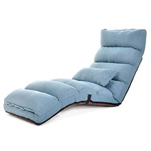 H-ei Tatami Pigro Divano Singolo Tessuto Divano Letto Camera da Letto Finestra Regolabile Sedia Rimovibile e Lavabile Design Due Stili (Color : Lake Blue, Size : S)