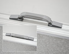 AMANKA Tavolino da PIC-nic incl 4 Sgabelli Tavolo da Campeggio 120x60x70cm Altezza Regolabile Pieghevole Formato Valigia Grigio Chiaro