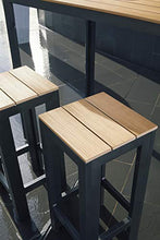 KG KITGARDEN - Set di 2 sgabelli alti Bar/Terrazza Polywood, 34 x 34 x 76 cm, imitazione legno, Capri