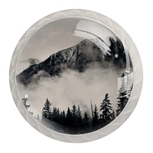 Maniglie per cassetti Manopole per cassetti Manopole rotonde Confezione da 4 per armadietto, cassetti, cassettiere, cassettiere ecc - Foresta del Parco Nazionale di Banff
