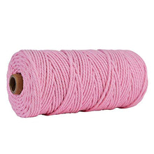 Macrame Corda 3mmx100m,Filato Macrame Cotone,Fatta a Mano Corda Macramé, Filato Macrame Naturale per DIY Maglieria Artigianale