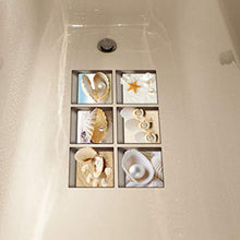 Garneck 6 Pezzi Adesivi per Vasca 3D Adesivi autoadesivi Impermeabili Antiscivolo per Vasca Adesivi murali Appliques Stile Marino per Servizi igienici Bagno