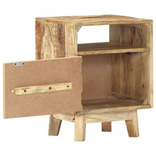 vidaXL Comodino 40x30x50 cm in Legno di Mango Grezzo