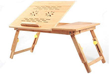 Xicaimen Scrivania per Laptop Scrivania per Laptop con cassetti e ventole Tavolo Portatile Pieghevole sollevabile e abbassabile per Divano Letto