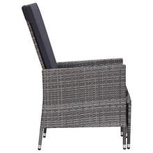 FAMIROSA Set Divani da Giardino 3 pz con Cuscini in Polyrattan Grigio-9373