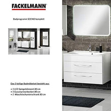 Fackelmann sceno 3 Pezzi Set di mobili da Bagno – Mobiletto da Bagno/lavabo/Specchio