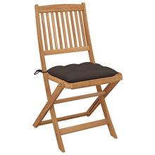 vidaXL Sedie da Giardino Pieghevoli 6 pz con Cuscini Massello Acacia