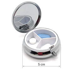 MovilCom® - Portapillole giornaliero tascabile con 3 scomparti, organizer per pillole, per uso quotidiano, confezione da 2 (mod.653304 e 653305)
