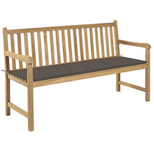 vidaXL Panca da Giardino con Cuscino Talpa 150 cm in Legno di Teak