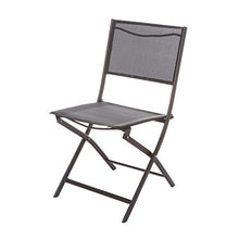 Sedia pieghevole nera in acciaio, da 45,5x86x53 cm Nero