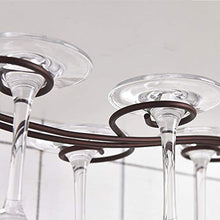 LZKW Portabottiglie per Vino, ripiano sospeso Resistente, Bicchieri da Vino da 6 Pezzi, per Occasioni da Pranzo