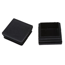 Heritan 10 Pezzi 40 mm x 40mm Cappucci Neri Quadrato di plastica Tubo Inserti