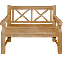 Panchina da giardino XXL in legno massiccio di teak