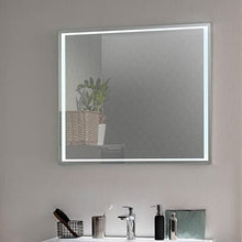 FACKELMANN - Set da 4 mobili da bagno Milano da appendere con lavabo da 80 cm e specchio da bagno a LED e armadietto alto
